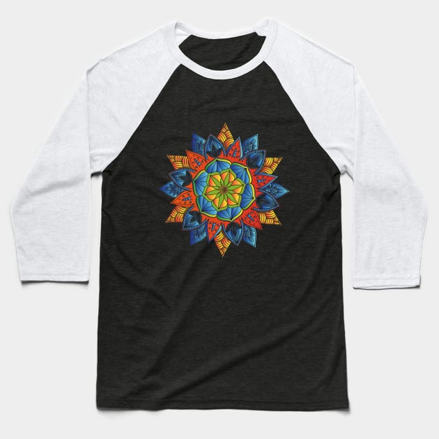 Star Mandala Baseball T-Shirt by SVGdreamcollection